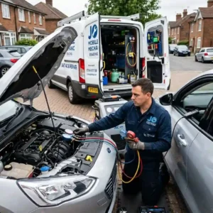 Car battery replacement Reading by a mobile mechanic