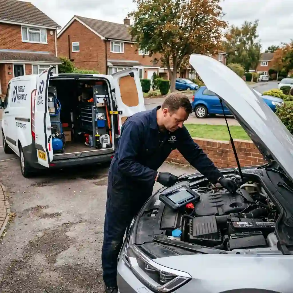 Same Day Mobile Mechanic Reading providing fast car repair at a customer's home